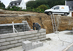 Réalisation des fondations à Riec-sur-Belon